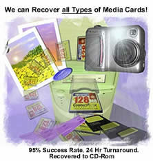 Memory stick recovery, compact flash recovery, digital media card recovery, 